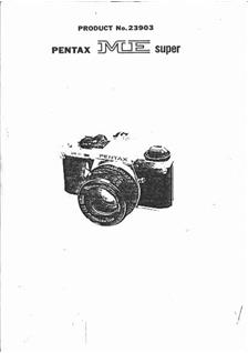 Pentax ME Super manual. Camera Instructions.